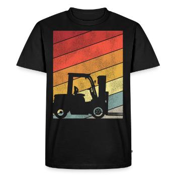 Certified Forklift Truck Operator - Men's Premium Organic T-Shirt - black - Front - Nico (187cm)