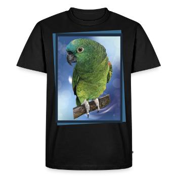 L’amazone à front bleu - T-shirt Premium bio Homme - noir - Devant - Nico (187cm)