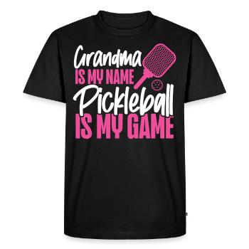 Pickleball Grand-mère Grand-mère est mon - T-shirt Premium bio Homme - noir - Devant - Nico (187cm)