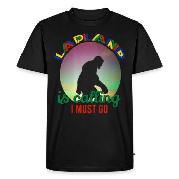 La Laponie appelle que je dois y aller - T-shirt Premium bio Homme - noir - Devant - Nico (187cm)