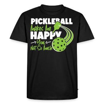 Pickleball Le pickleball me fait - T-shirt Premium bio Homme - noir - Devant - Nico (187cm)