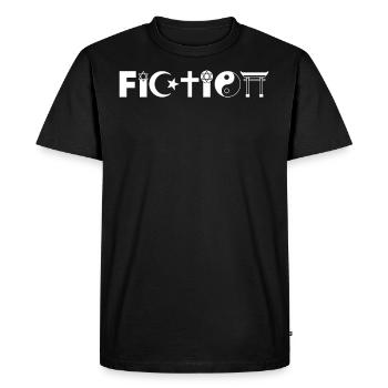 Drôle de fiction Symbole de religion pour athée - T-shirt Premium bio Homme - noir - Devant - Nico (187cm)