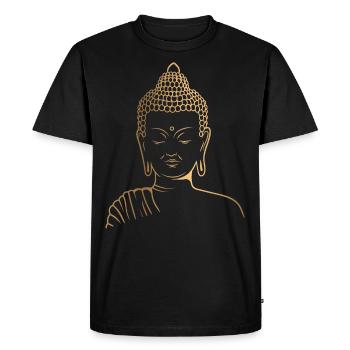 Gautama Buddha Meditation For Buddhim Enthusiast - Men's Premium Organic T-Shirt - black - Front - Nico (187cm)