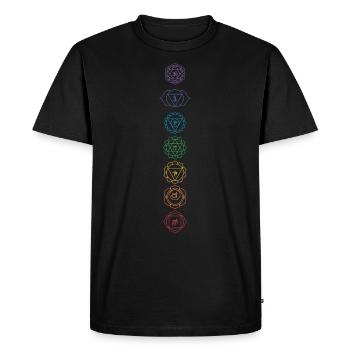 Hindouisme Chakra Bouddhisme Sanskrit Méditation Vajr - T-shirt Premium bio Homme - noir - Devant - Nico (187cm)