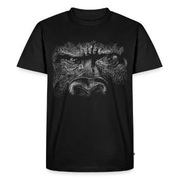 La vie des gorilles - T-shirt Premium bio Homme - noir - Devant - Nico (187cm)