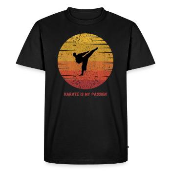 Karate - Men's Premium Organic T-Shirt - black - Front - Nico (187cm)