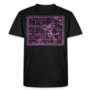 Zodiac Sign Star Map Astrology - Men's Premium Organic T-Shirt - black - Front - Nico (187cm)