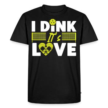 Pickleball jeu de mots Saint-Valentin I - T-shirt Premium bio Homme - noir - Devant - Nico (187cm)