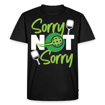 Pickleball désolé pas désolé - T-shirt Premium bio Homme - noir - Devant - Nico (187cm)