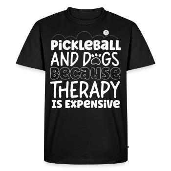 Pickleball Chien Pickleball Et Chiens - T-shirt Premium bio Homme - noir - Devant - Nico (187cm)