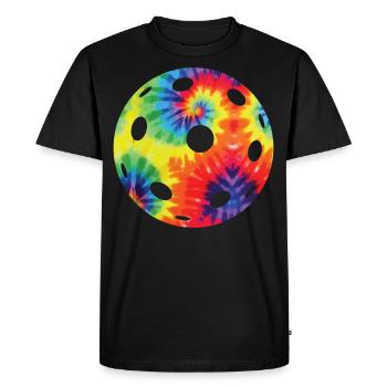 Pickleball Tie Dye Retro 80s 90s - Men's Premium Organic T-Shirt - black - Front - Nico (187cm)