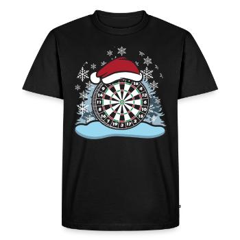 Darts Christmas Dartboard Bobble Hat - Men's Premium Organic T-Shirt - black - Front - Nico (187cm)