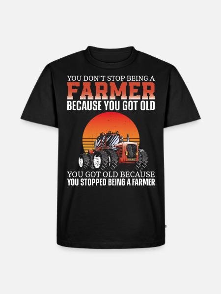 Farming Farmer Retired Grandpa - Men's Premium Organic T-Shirt - black