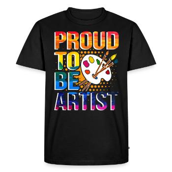 Artistes Peintres Dessin Art - T-shirt Premium bio Homme - noir - Devant - Nico (187cm)