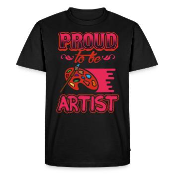 Artistes Peintres Dessin Art - T-shirt Premium bio Homme - noir - Devant - Nico (187cm)