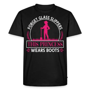 Agriculteur Forget Glass - T-shirt Premium bio Homme - noir - Devant - Nico (187cm)