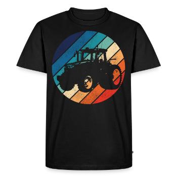 Farming Farmer Retro Vintage - Men's Premium Organic T-Shirt - black - Front - Nico (187cm)