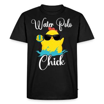 Water Polo Poulet Fille Water Polo - T-shirt Premium bio Homme - noir - Devant - Nico (187cm)