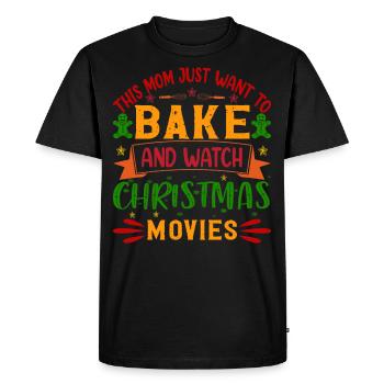 Mère cuisinière de Noël - T-shirt Premium bio Homme - noir - Devant - Nico (187cm)