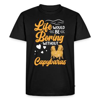 La vie de Capybara est ennuyeuse sans Capybara - T-shirt Premium bio Homme - noir - Devant - Nico (187cm)