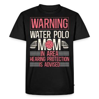 Water Polo Mom Vintage Warning - Men's Premium Organic T-Shirt - black - Front - Nico (187cm)