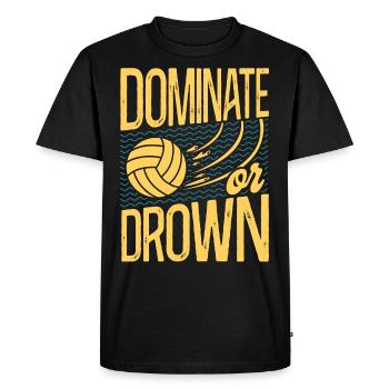Water Polo Vintage Dominate Or - T-shirt Premium bio Homme - noir - Devant - Nico (187cm)
