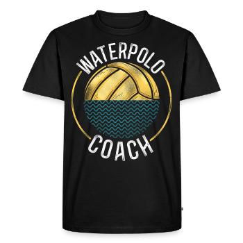 Entraîneur de Water-Polo Vintage Water - T-shirt Premium bio Homme - noir - Devant - Nico (187cm)