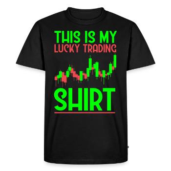 Trading Happiness Exchange - Men's Premium Organic T-Shirt - black - Front - Nico (187cm)