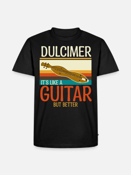 Dulcimer Instrument - Men's Premium Organic T-Shirt - black