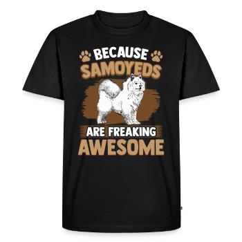 Samoyeds are fantastic Samoyedenspitz - Men's Premium Organic T-Shirt - black - Front - Nico (187cm)