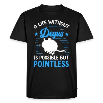 La vie sans Degu Rongeur chilien Degu - T-shirt Premium bio Homme - noir - Devant - Nico (187cm)