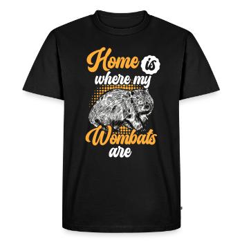 Wombat est mon Wombat Marsupial - T-shirt Premium bio Homme - noir - Devant - Nico (187cm)