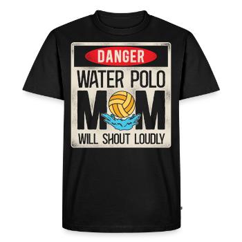 Water Polo Mom Vintage Danger - Men's Premium Organic T-Shirt - black - Front - Nico (187cm)