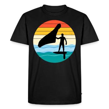 Wing Foiling Hydrofoil Surfing Surf Water Sport - Men's Premium Organic T-Shirt - black - Front - Nico (187cm)