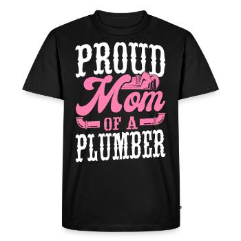 Plombier Plombier Maman Fière Maman De - T-shirt Premium bio Homme - noir - Devant - Nico (187cm)