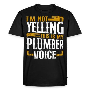 Plombier de plomberie vintage je ne suis pas - T-shirt Premium bio Homme - noir - Devant - Nico (187cm)