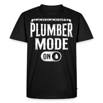 Plombier Plombier Plombier Vintage Plombier - T-shirt Premium bio Homme - noir - Devant - Nico (187cm)