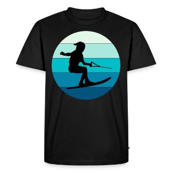 Ski nautique Sports nautiques de plein air - T-shirt Premium bio Homme - noir - Devant - Nico (187cm)