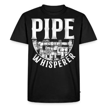 Plumbing Plumber Vintage Pipe - Men's Premium Organic T-Shirt - black - Front - Nico (187cm)