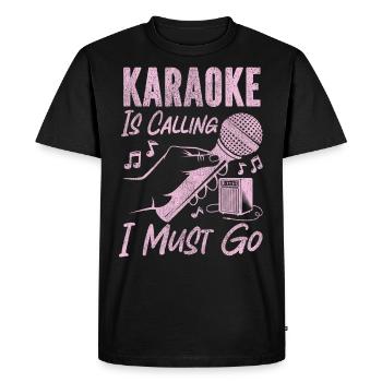 Karaoke Singer Vintage Karaoke Is - Men's Premium Organic T-Shirt - black - Front - Nico (187cm)