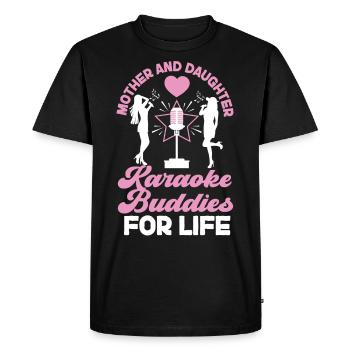 Chanteur de karaoké Maman Mère Et - T-shirt Premium bio Homme - noir - Devant - Nico (187cm)