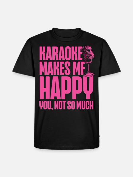 Karaoke Singer 80s Retro Karaoke - Men's Premium Organic T-Shirt - black