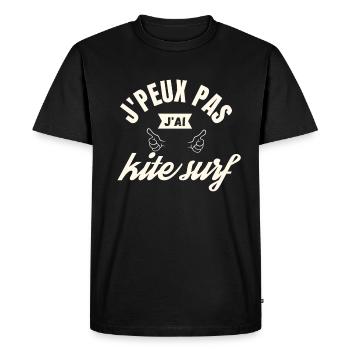 J peux pas j ai kitesurf - T-shirt Premium bio Homme - noir - Devant - Nico (187cm)