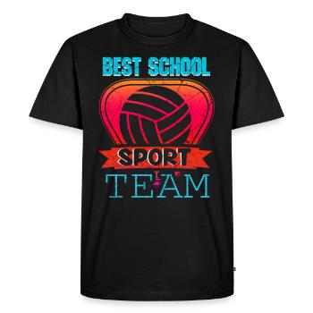 Équipe sportive de l’école de volleyball - T-shirt Premium bio Homme - noir - Devant - Nico (187cm)