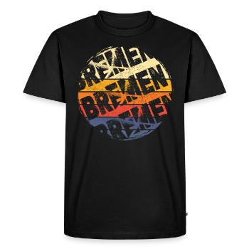 Bremen Germany City Vintage Retro Skyline - Men's Premium Organic T-Shirt - black - Front - Nico (187cm)