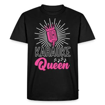 Karaoké Chanteur 80s Karaoké Rétro - T-shirt Premium bio Homme - noir - Devant - Nico (187cm)