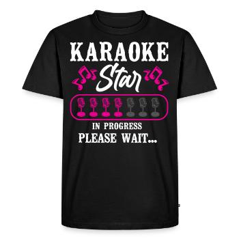 Karaoke Singer Karaoke Star In - Men's Premium Organic T-Shirt - black - Front - Nico (187cm)