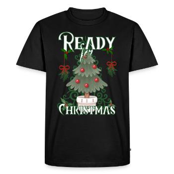 Christmas - Ready for Christmas - Christmas tree - Men's Premium Organic T-Shirt - black - Front - Nico (187cm)