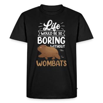 Wombat serait ennuyeux sans le marsupial australien - T-shirt Premium bio Homme - noir - Devant - Nico (187cm)