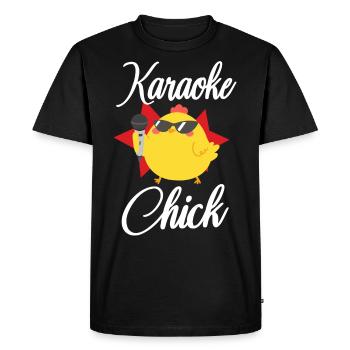 Karaoké Chanteur Poulet Karaoké - T-shirt Premium bio Homme - noir - Devant - Nico (187cm)